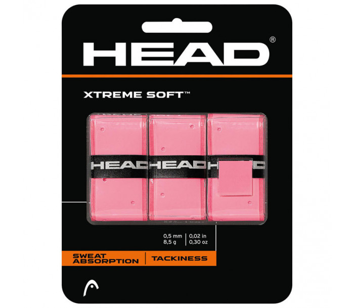 Овергрип Head Xtreme Soft, 0.5 мм, 3 шт, розовый